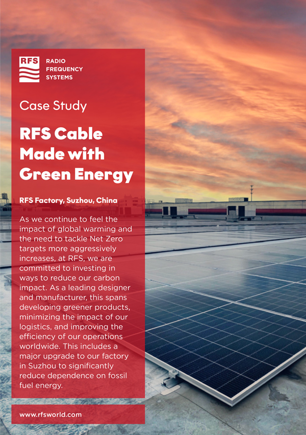 RFS Cable Made with Green Energy